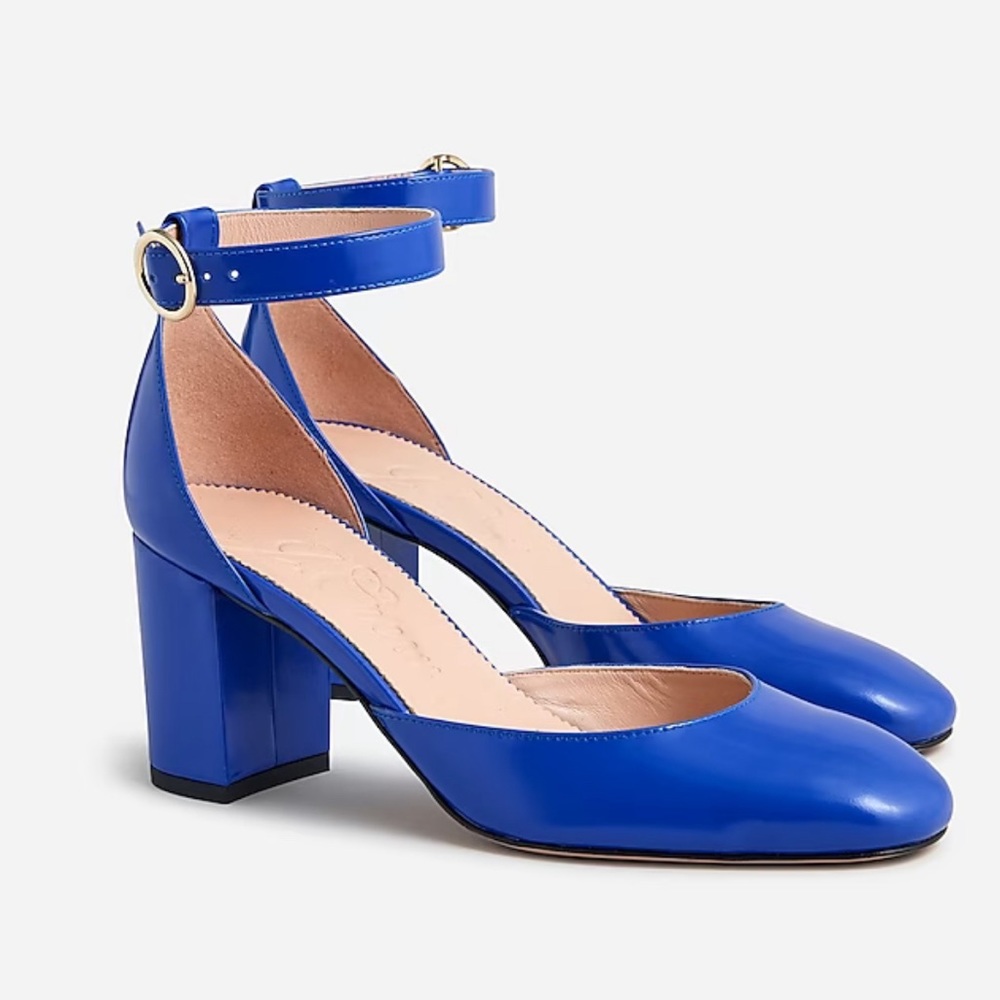 J. Crew Blue Block Heel Pumps